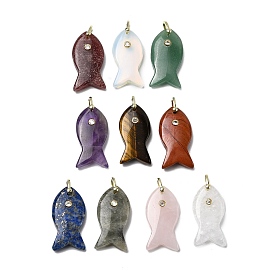 Драгоценный камень подвески, подвески в виде рыбок с латунной микрофиброй и фианитами, золотые, стойки покрытие