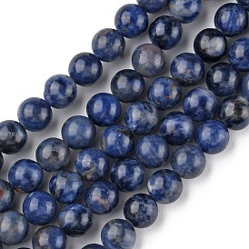 Natural Sodalite Beads Strands, Grade A, Round