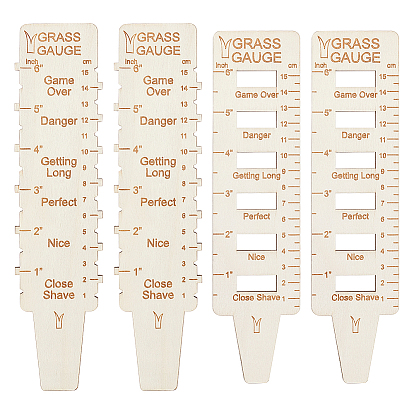 4шт 2 стиль деревянные травяные калибры, маркер травы