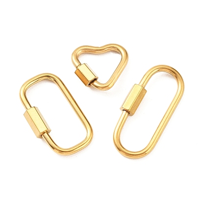 304 карабин с замком из нержавеющей стали, реальный 18 k позолоченный, ионное покрытие (ip)