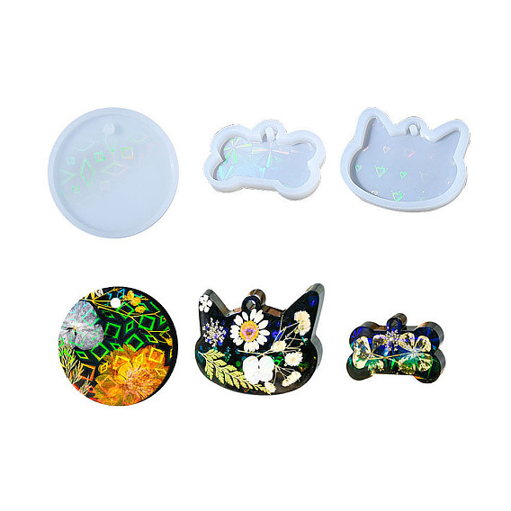 Подвески своими руками в силиконовой форме, формы для литья смолы, для уф-смолы, изготовление изделий из эпоксидной смолы, белые