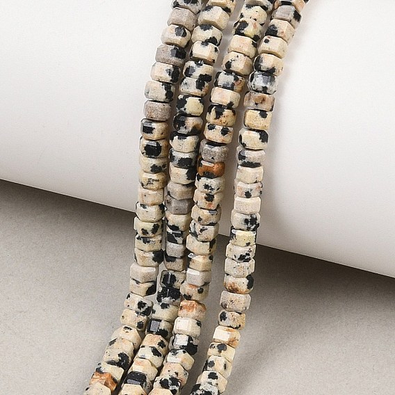 Природные яшмы далматин бисер нитей, граненые, шестиугольник