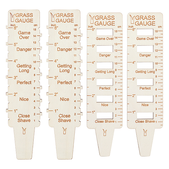 4шт 2 стиль деревянные травяные калибры, маркер травы
