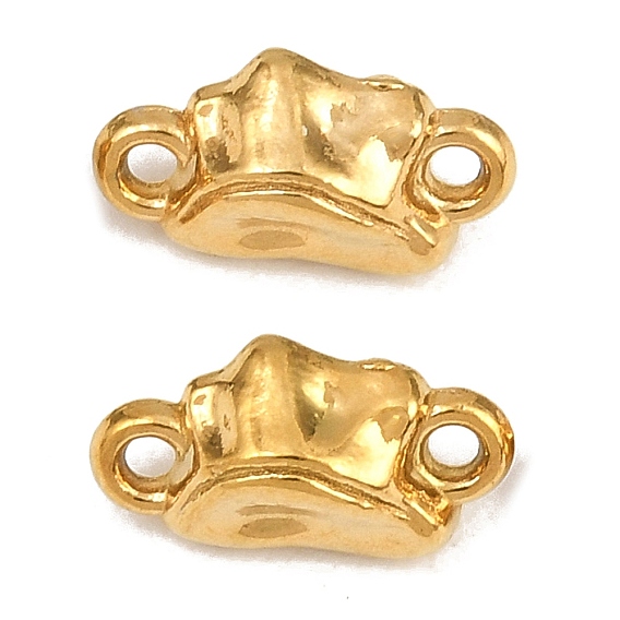 304 Stainless Steel Connector Charms, Nuggets Links, Ion Plating(IP), Long-Lasting Plated