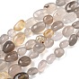 Natural Grey Agate Beads Strands, Tumbled Stone, Nuggets