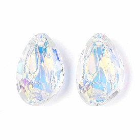 112 брелоки из гальванического стекла, слеза, граненые