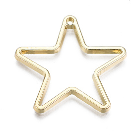 Crémaillère pendentifs en alliage placage, sans cadmium et sans plomb, étoiles