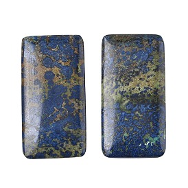 Natural Azurite Cabochons, Flat Back