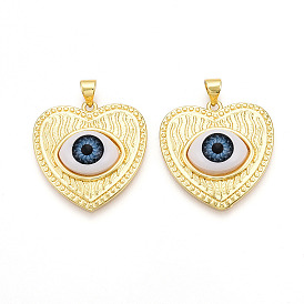 Подвески латуни cmолы, Сердце с глаз