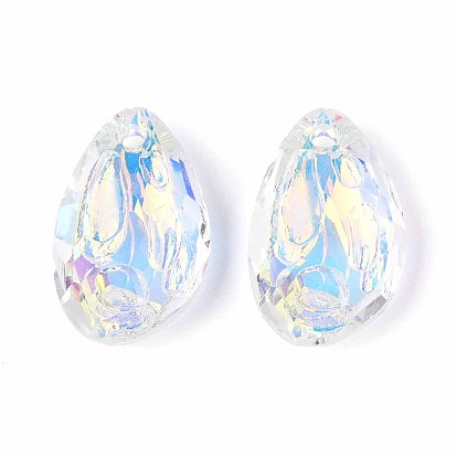 112 брелоки из гальванического стекла, слеза, граненые