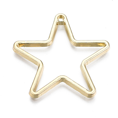 Crémaillère pendentifs en alliage placage, sans cadmium et sans plomb, étoiles
