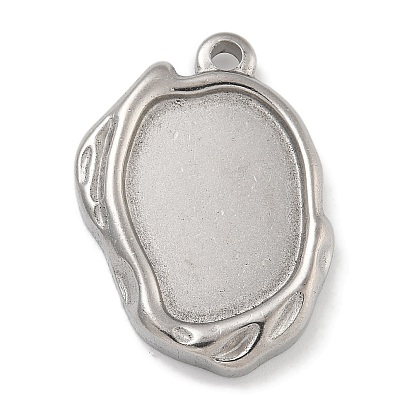 304 настройки подвесных кабошонов из нержавеющей стали, овальный шарм