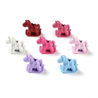 Бусины из сплава, окрашенные распылением, для изготовления ювелирных изделий, лошадь