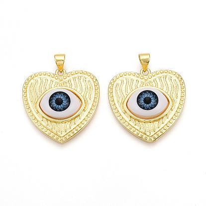 Подвески латуни cmолы, Сердце с глаз