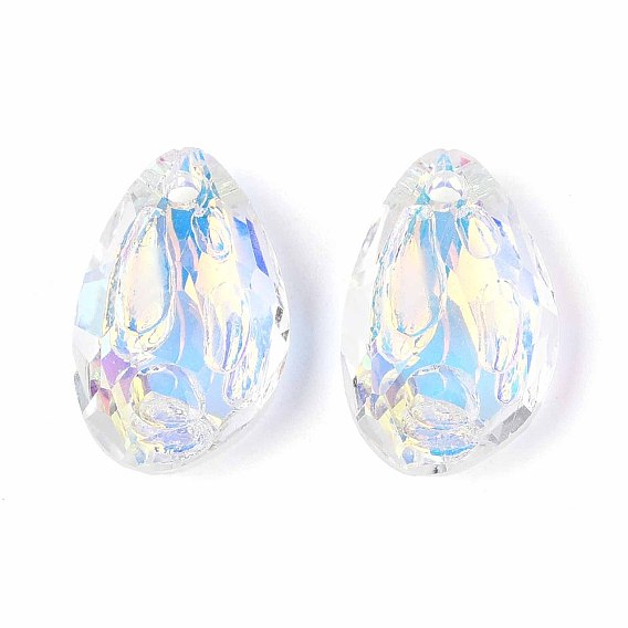 112 брелоки из гальванического стекла, слеза, граненые