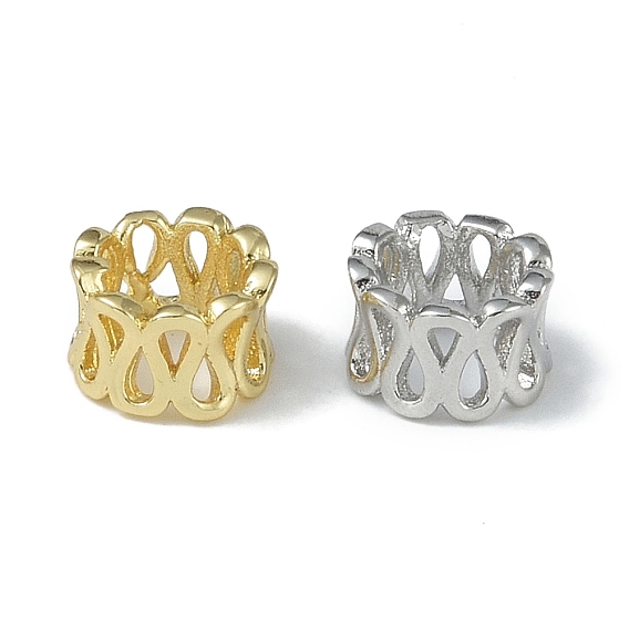 Стойка металлизированный латунь европейский бисер, долговечный, бусины с большим отверстием, без свинца и без кадмия, столбец с номером 8