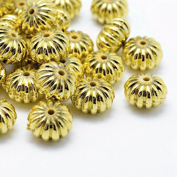 Placage de perles en plastique écologiques, citrouille