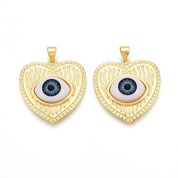 Подвески латуни cmолы, Сердце с глаз