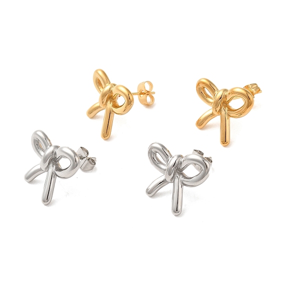304 серьги нержавеющей стали, бантом