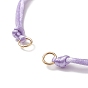 Braided Nylon Thread, with 304 Stainless Steel Jump Rings, for Adjustable Link Bracelet Making