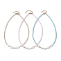 Glass Beads Necklaces, Natural Freshwater Shell Flower Pendant Necklaces
