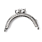 Iron Purse Frames Handles, Half Round with Cat, for Bag Accessories