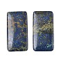 Natural Azurite Cabochons, Flat Back