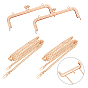 DIY Jewelry Kits, Iron Purse Handle Frame for Bag Sewing Craft, Bag Strap Chains, Iron Curb Link Chains, with Swivel Lobster Claw Clasps