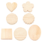Pinewood Chassis, for Toy Model Display, Heart, Square, Flowers, Flat Round and Oval