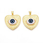 Подвески латуни cmолы, Сердце с глаз