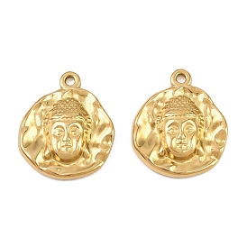 Буддийские 304 подвески из нержавеющей стали, амулеты в виде головы Будды