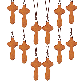 Wood Cross Pendant Decorations, Home Car Hanging Decorations