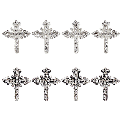 8шт. 2 цвета, вышивка крестом со стразами для аксессуаров из ткани