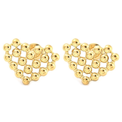 304 boucle d'oreille en acier inoxydable pour femme, cœur