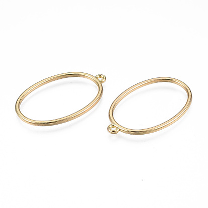 Alloy Open Back Bezel Pendants, For DIY UV Resin, Epoxy Resin, Pressed Flower Jewelry, Cadmium Free & Lead Free, Oval