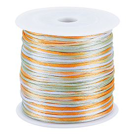 40м круглый полиэстерный шнур, гремучий атласный шнур, с пластиковыми бобин