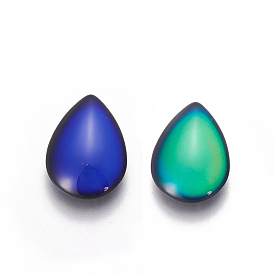 Glass Cabochons, Changing Color Mood Cabochons, Drop