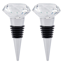 Gorgecraft Lovely Crystal Wine Stopper, with Alloy and Rubber, Keep Wine Fresh, for Holiday Party, Wedding