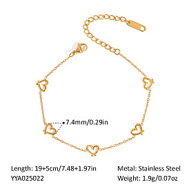 304 браслеты на ногу из нержавеющей стали для женщин, реальный 18 k позолоченный