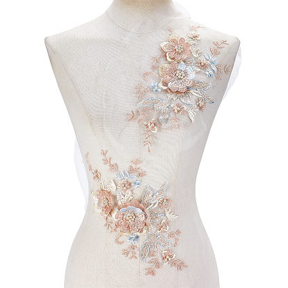 2 шт. Компьютеризированная вышивка на ткани утюгом / пришивание заплат, аксессуары для костюма, аппликация, цветок