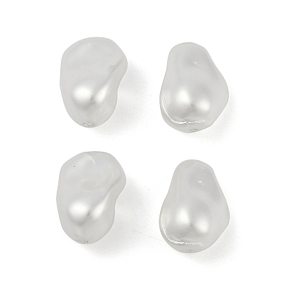 Стеклянные профилированные жемчужные бусины, жемчужные, слеза