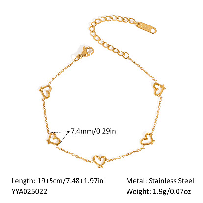 304 браслеты на ногу из нержавеющей стали для женщин, реальный 18 k позолоченный