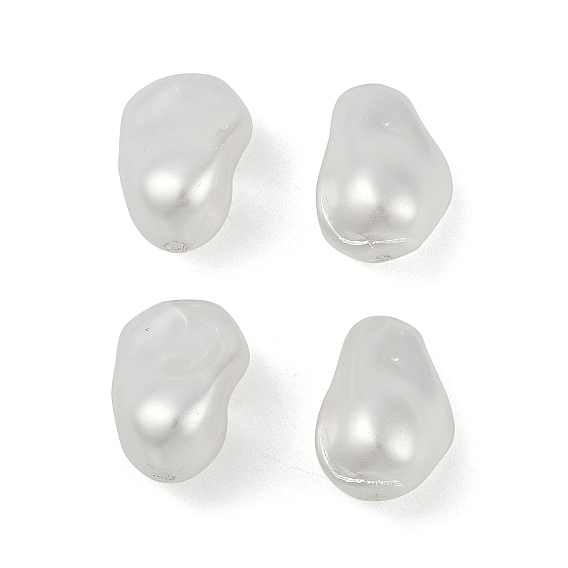 Стеклянные профилированные жемчужные бусины, жемчужные, слеза