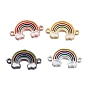 Brass Links/Connectors, with Enamel, Rainbow, Cadmium Free & Lead Free