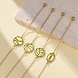 304 Stainless Steel Sport Ball Link Bracelets for Women
