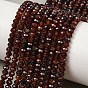 Гранат природный бисер нитей, граненые, рондель