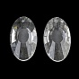 Glass Chandelier Prism Pendants, Faceted Oval Charms