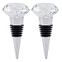 Lovely Crystal Wine Stopper, with Alloy and Rubber, Keep Wine Fresh, for Holiday Party, Wedding