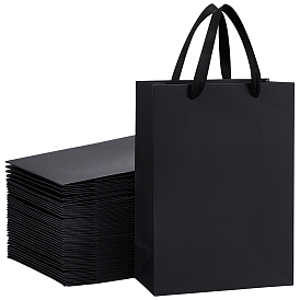 60Pcs Paper Packing Bags with Handle, for Gift Bags and Shopping Bags, Rectangle