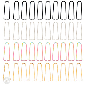 40 шт. 4 цвета ионное покрытие (ip) 304 треугольные кольца из нержавеющей стали, зажимы для наполовину просверленных бусин